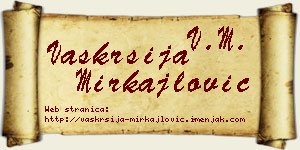 Vaskrsija Mirkajlović vizit kartica